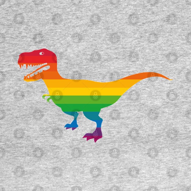 T-rex - rainbow by helengarvey